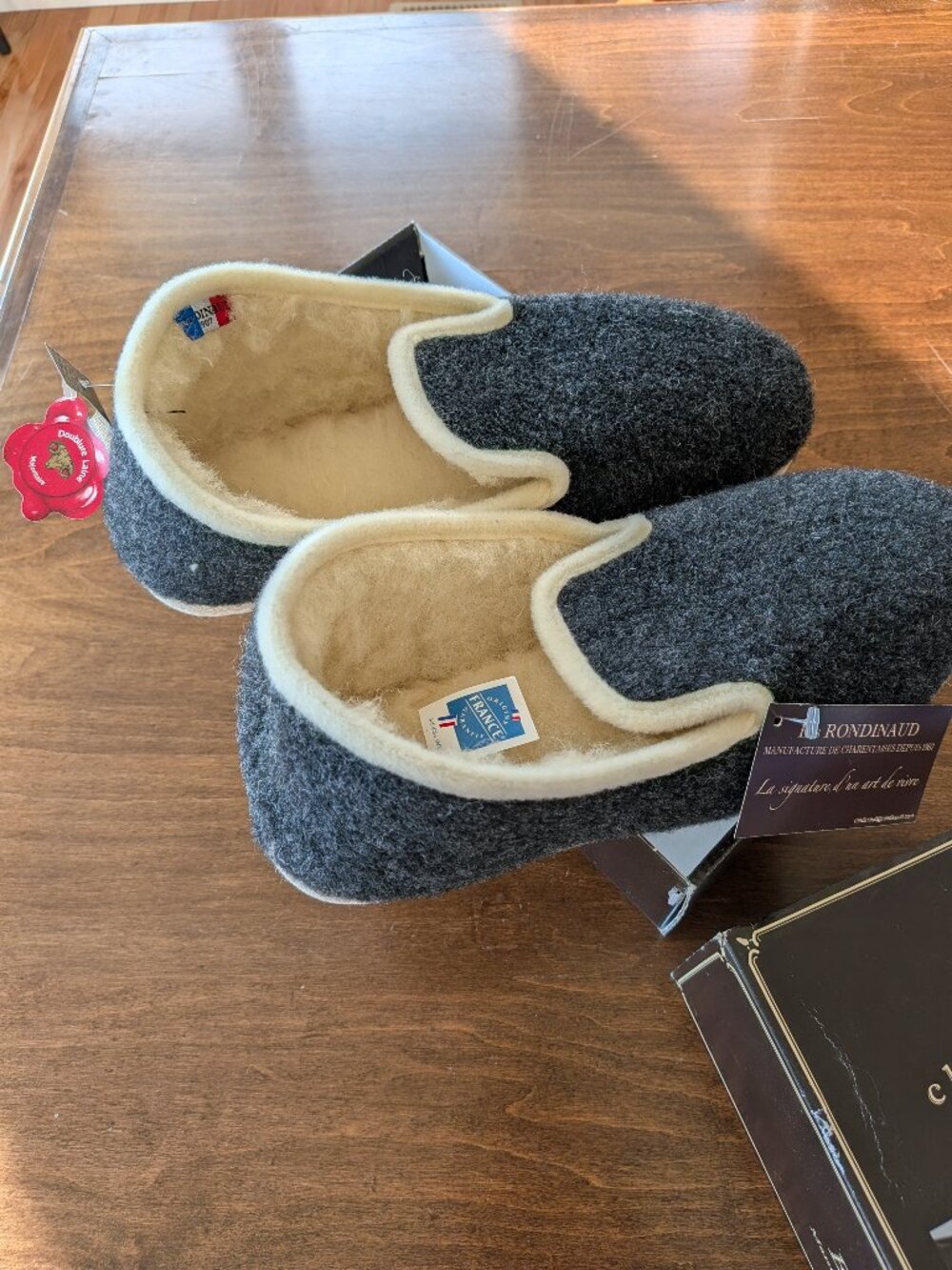 Rondinaud Charentaises wool slippers